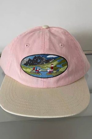 Cute Everyday Outfits, Outfit Inspo Casual River Lighthouse Embroidery Cap