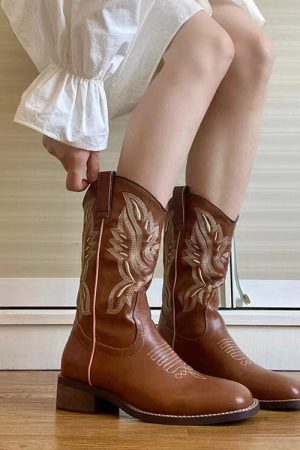 Cute Everyday Outfits, Outfit Inspo Casual Road To Rideout Embroidery Cowboy Boots