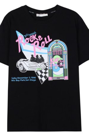 Cute Everyday Outfits, Outfit Inspo Casual Rock N' Roll T-Shirt