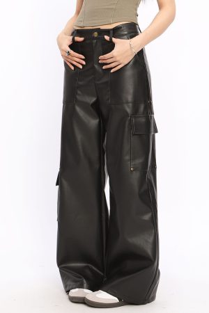 Cute Everyday Outfits, Outfit Inspo Casual Rock The Scene Leather Trousers