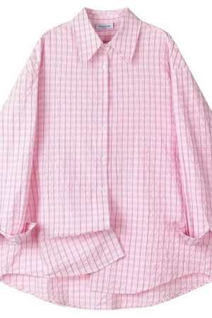 Cute Everyday Outfits, Outfit Inspo Casual Rue des Fleurs Pastel Plaid Loose Shirt