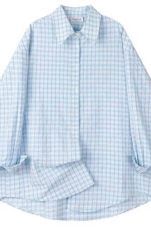 Cute Everyday Outfits, Outfit Inspo Casual Rue des Fleurs Pastel Plaid Loose Shirt