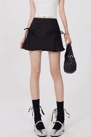 Cute Everyday Outfits, Outfit Inspo Casual Satin Mini Skirt with Bows