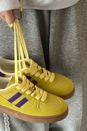 Cute Everyday Outfits, Outfit Inspo Casual Saturday School Sneakers in Yellow