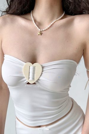 Cute Everyday Outfits, Outfit Inspo Casual Secret Crush Heart Tube Top