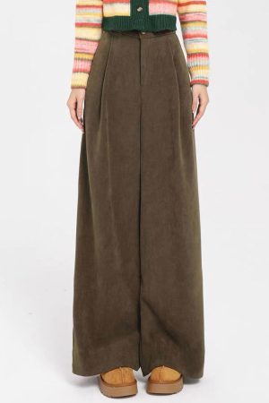 Cute Everyday Outfits, Outfit Inspo Casual Secret Crush Wide Leg Cord Pants