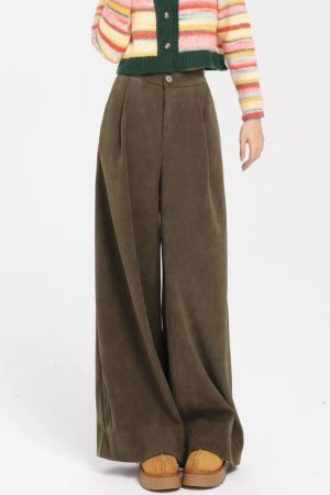 Cute Everyday Outfits, Outfit Inspo Casual Secret Crush Wide Leg Cord Pants