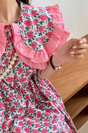 Cute Everyday Outfits, Outfit Inspo Casual Secret Garden Collar Floral Dress