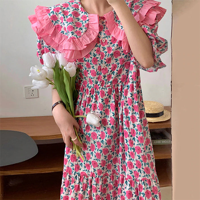 Cute Everyday Outfits, Outfit Inspo Casual Secret Garden Collar Floral Dress Cute Everyday Outfits, Outfit Inspo Casual Secret Garden Collar Floral Dress