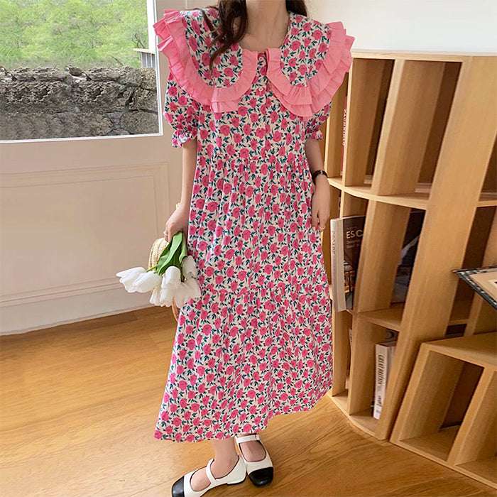 Cute Everyday Outfits, Outfit Inspo Casual Secret Garden Collar Floral Dress Cute Everyday Outfits, Outfit Inspo Casual Secret Garden Collar Floral Dress