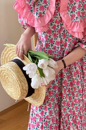 Cute Everyday Outfits, Outfit Inspo Casual Secret Garden Collar Floral Dress