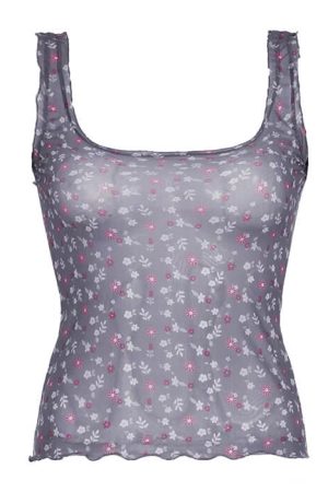 Cute Everyday Outfits, Outfit Inspo Casual Secret Garden Mesh Tank Top