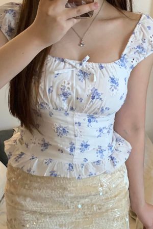 Cute Everyday Outfits, Outfit Inspo Casual Secret Garden Milkmaid Top