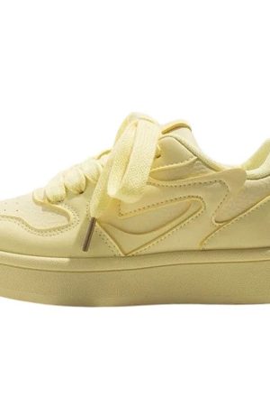 Cute Everyday Outfits, Outfit Inspo Casual Self Made Skater Sneakers in Yellow