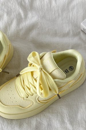 Cute Everyday Outfits, Outfit Inspo Casual Self Made Skater Sneakers in Yellow