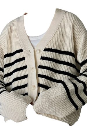 Cute Everyday Outfits, Outfit Inspo Casual Self Made Striped Cardigan