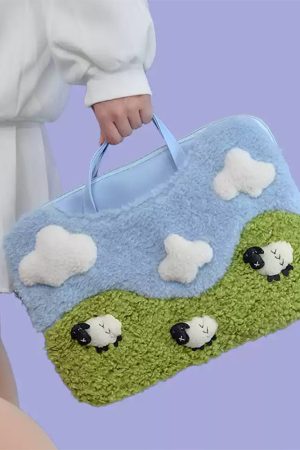 Cute Everyday Outfits, Outfit Inspo Casual Sheep Embroidery Aesthetic Handbag