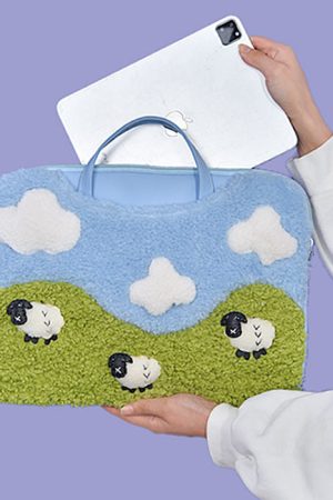 Cute Everyday Outfits, Outfit Inspo Casual Sheep Embroidery Aesthetic Handbag