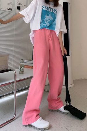 Cute Everyday Outfits, Outfit Inspo Casual Skater Girl Aesthetic Wide Neon Jeans