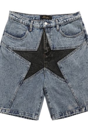 Cute Everyday Outfits, Outfit Inspo Casual Skater Girl Star Denim Shorts