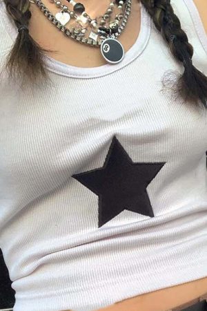 Cute Everyday Outfits, Outfit Inspo Casual Skater Girl Star Tank Top