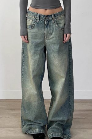 Cute Everyday Outfits, Outfit Inspo Casual Skater Girl Washed Wide-Leg Jeans