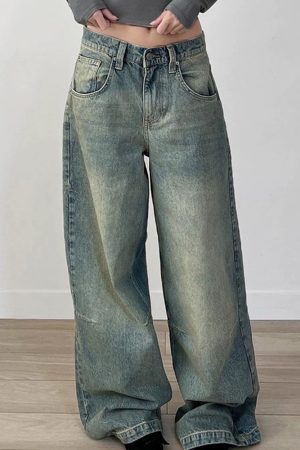 Cute Everyday Outfits, Outfit Inspo Casual Skater Girl Washed Wide-Leg Jeans