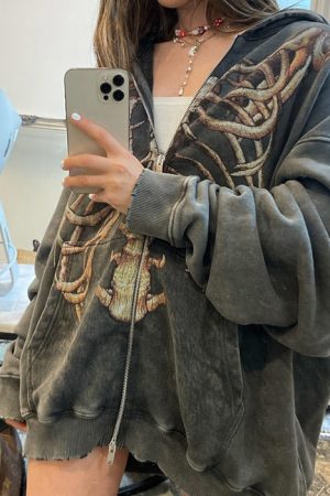Cute Everyday Outfits, Outfit Inspo Casual Skeleton Zip Up Hoodie