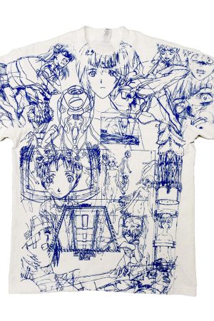 Cute Everyday Outfits, Outfit Inspo Casual Sketch Anime Print T-Shirt