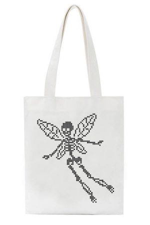 Cute Everyday Outfits, Outfit Inspo Casual Skull Butterfly Canvas Bag