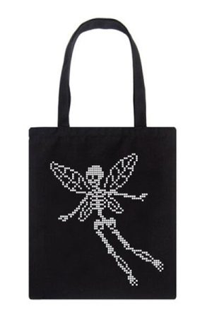 Cute Everyday Outfits, Outfit Inspo Casual Skull Butterfly Canvas Bag