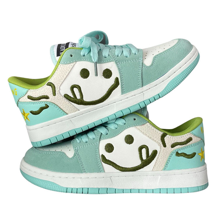 Cute Everyday Outfits, Outfit Inspo Casual Smiling Face Embroidery Mint Green Sneakers Cute Everyday Outfits, Outfit Inspo Casual Smiling Face Embroidery Mint Green Sneakers