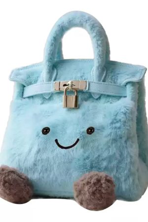 Cute Everyday Outfits, Outfit Inspo Casual Smiling Face Plush Handbag