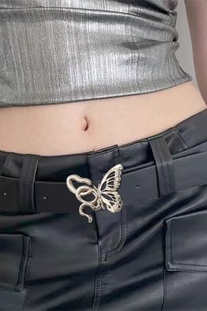 Cute Everyday Outfits, Outfit Inspo Casual Snake and Butterfly Buckle Belt