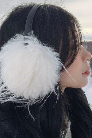 Cute Everyday Outfits, Outfit Inspo Casual Soft Girl Aesthetic Faux Fur Earmuffs
