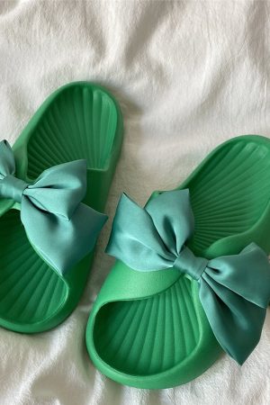 Cute Everyday Outfits, Outfit Inspo Casual Soft Girl Bow Foam Street Slippers