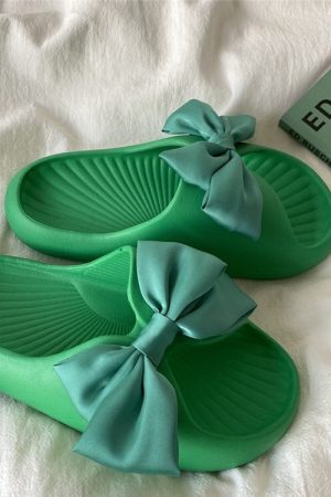 Cute Everyday Outfits, Outfit Inspo Casual Soft Girl Bow Foam Street Slippers