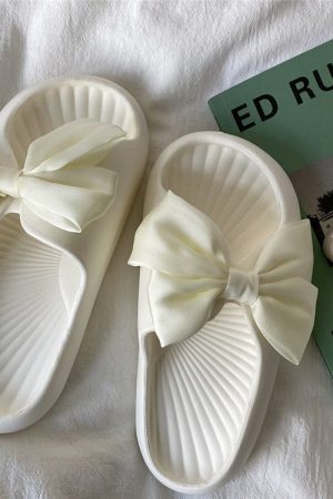 Cute Everyday Outfits, Outfit Inspo Casual Soft Girl Bow Foam Street Slippers