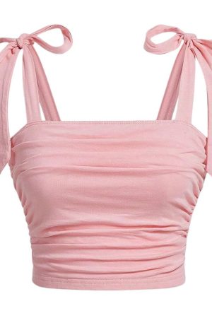 Cute Everyday Outfits, Outfit Inspo Casual Soft Girl Bow Ties Top