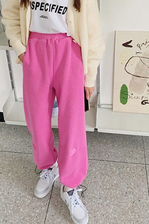 Cute Everyday Outfits, Outfit Inspo Casual Soft Girl Heart Joggers