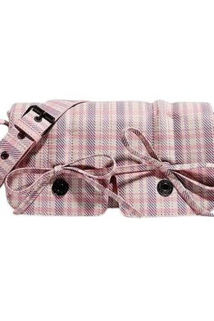 Cute Everyday Outfits, Outfit Inspo Casual Soft Girl Plaid Mini Shoulder Bag