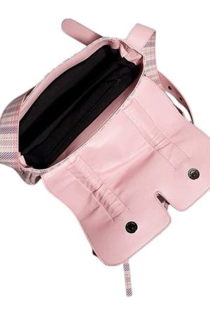 Cute Everyday Outfits, Outfit Inspo Casual Soft Girl Plaid Mini Shoulder Bag