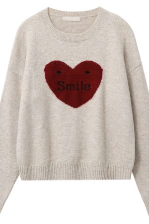 Cute Everyday Outfits, Outfit Inspo Casual Soft Girl Warm Heart Sweater