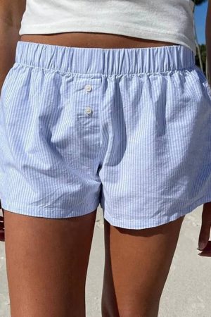 Cute Everyday Outfits, Outfit Inspo Casual Soft Striped Lounge Shorts