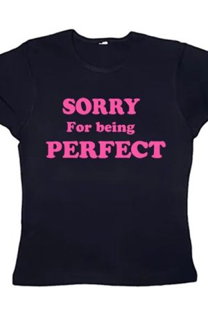 Cute Everyday Outfits, Outfit Inspo Casual Sorry For Being Perfect Baby Tee