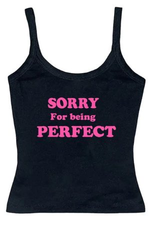 Cute Everyday Outfits, Outfit Inspo Casual Sorry For Being Perfect Tank Top