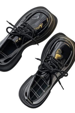 Cute Everyday Outfits, Outfit Inspo Casual Square Toe Glossy Platform Boots