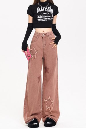 Cute Everyday Outfits, Outfit Inspo Casual Star Aesthetic Pink Jeans