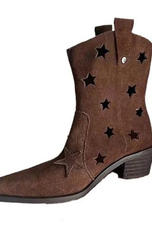 Cute Everyday Outfits, Outfit Inspo Casual Star Cut Out Cowboy Boots