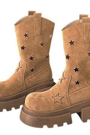 Cute Everyday Outfits, Outfit Inspo Casual Star Cut-Out Platform Boots